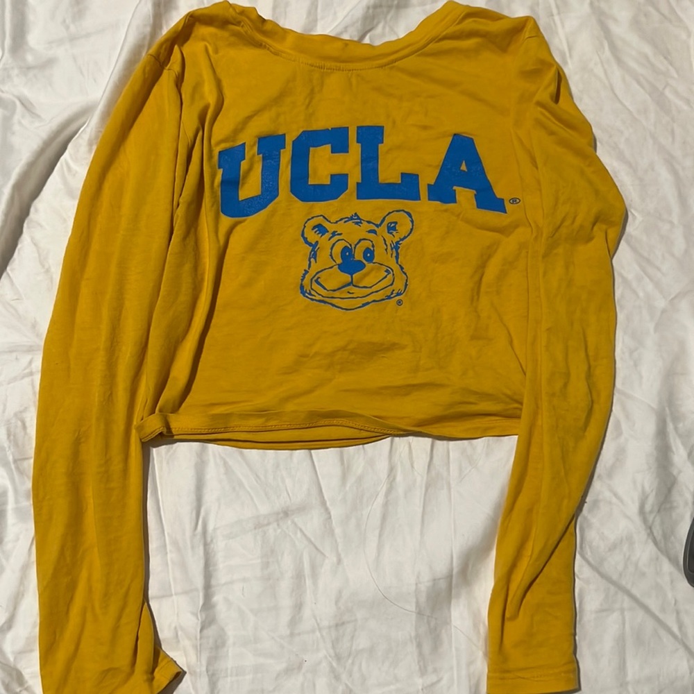 Yellow UCLA long sleeve crop top. Purchased from the student store. Size small